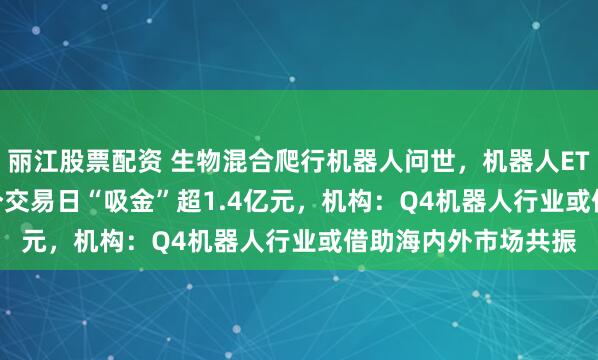 丽江股票配资 生物混合爬行机器人问世，机器人ETF（159770）近3个交易日“吸金”超1.4亿元，机构：Q4机器人行业或借助海内外市场共振