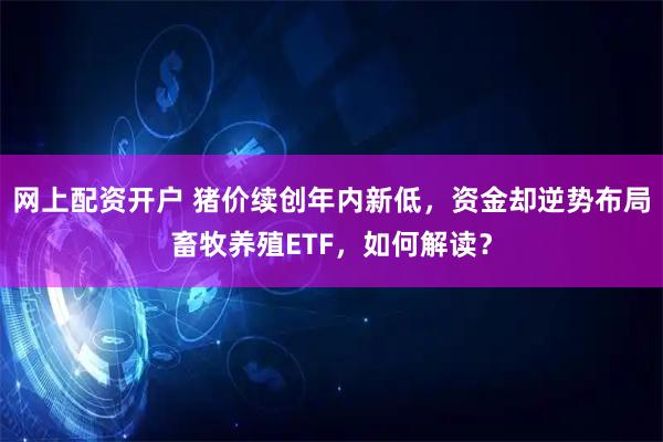 网上配资开户 猪价续创年内新低，资金却逆势布局畜牧养殖ETF，如何解读？