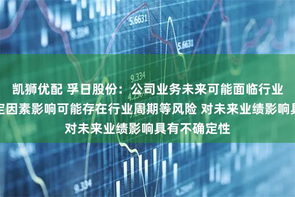 凯狮优配 孚日股份：公司业务未来可能面临行业政策等不确定因素影响可能存在行业周期等风险 对未来业绩影响具有不确定性