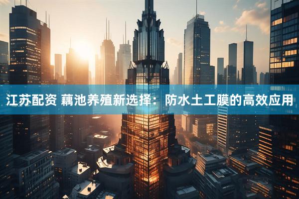 江苏配资 藕池养殖新选择：防水土工膜的高效应用